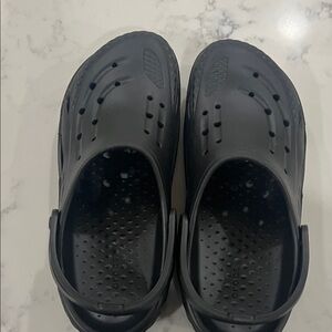 CROCS Black Perforated Slip-Ons